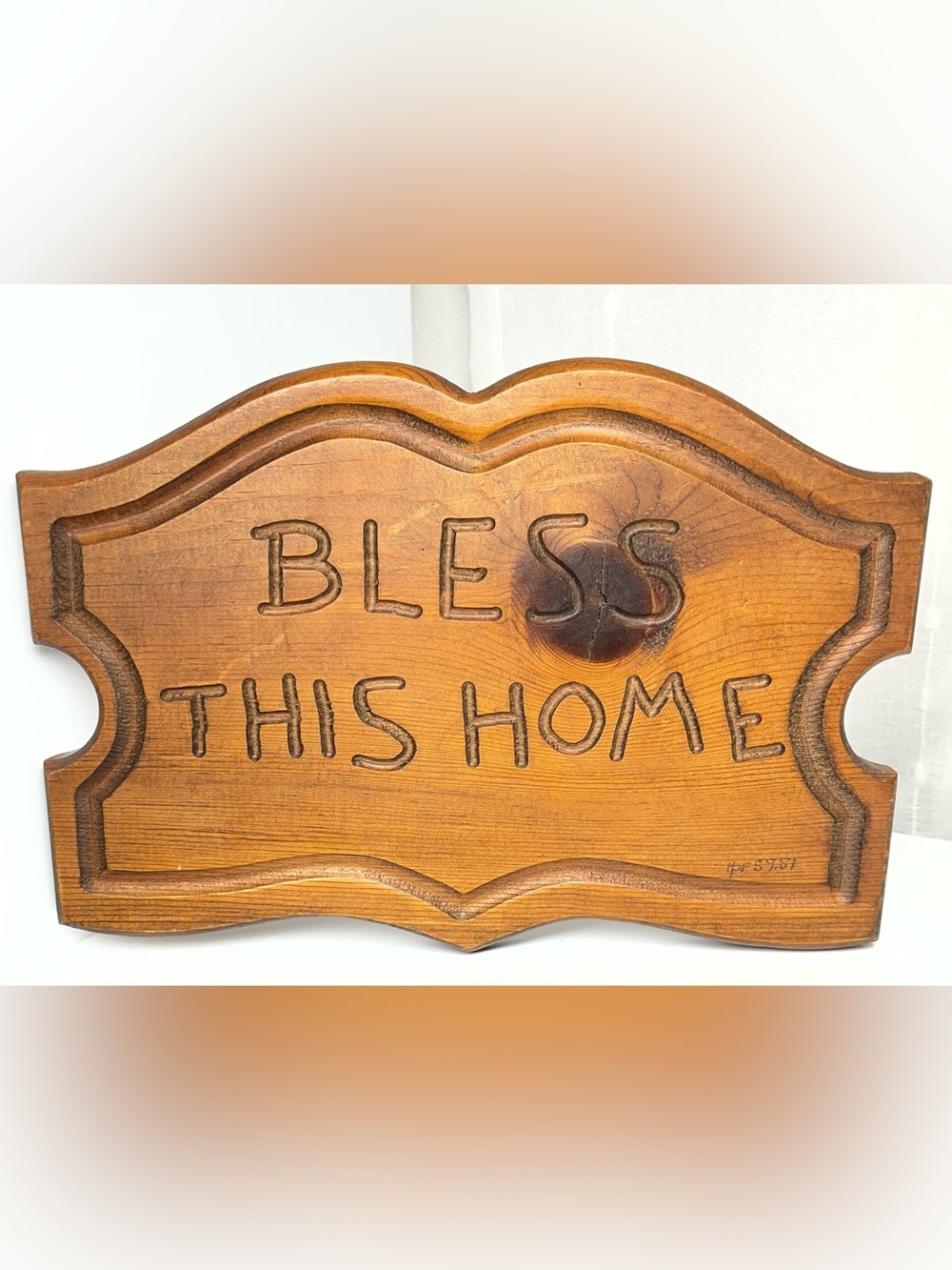 Vintage 1981 Habersham Plantation Wood Wall Decor Bless This Home